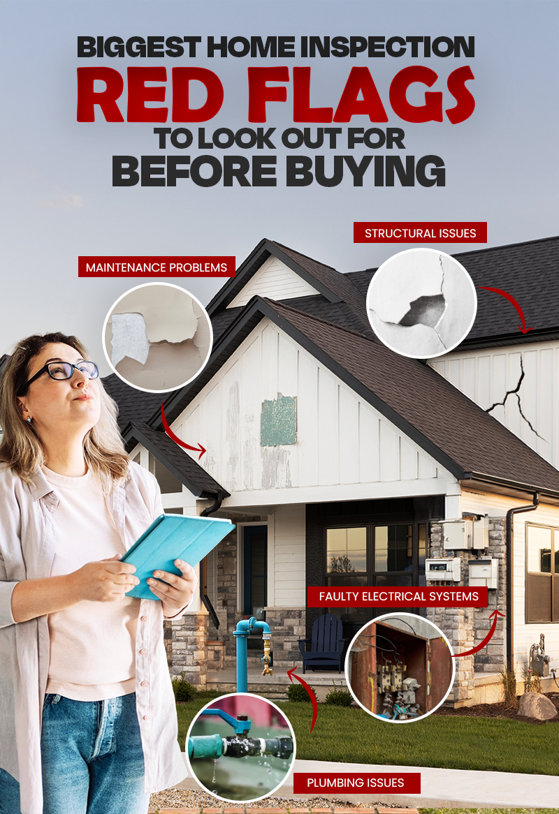 You think you've finally found your dream home and your offer has already been accepted, which means you’re heading into the inspection. You’re already halfway through the process! – illustration for Biggest Home Inspection Red Flags To Look Out For Before Buying