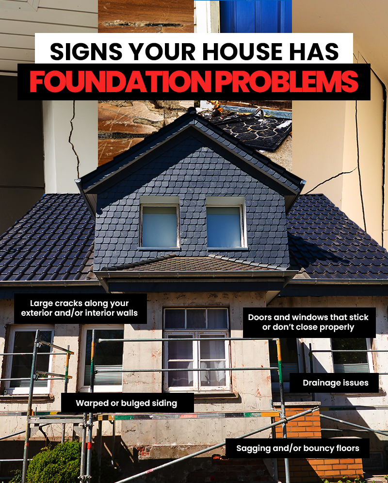 A house is only as stable as its base. It can have luxurious finishes and modern appliances, but without a strong foundation, it can pose safety concerns that can potentially put you and your family at risk. – illustration for Don't Overlook These Signs of Foundation Problems on A House