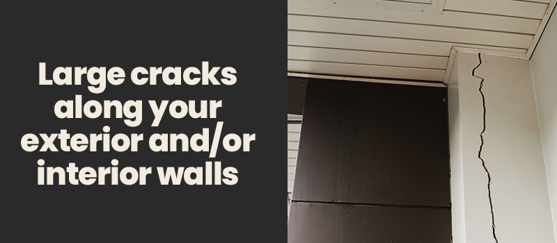 Common warning signs of foundation problems on a home: – illustration for Don't Overlook These Signs of Foundation Problems on A House