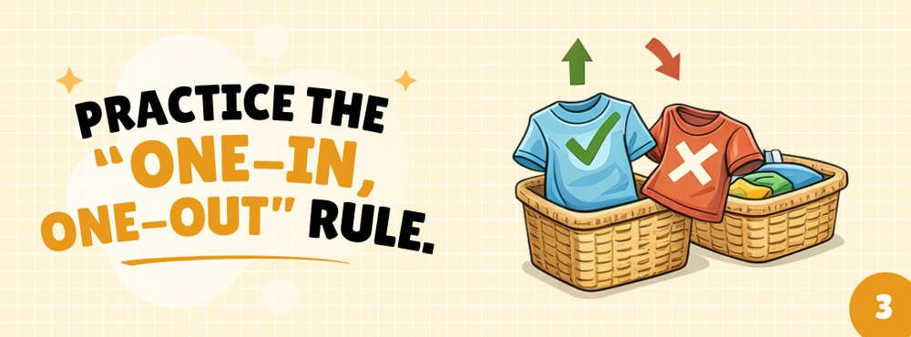 Aiming to have a cleaner and calmer home this year? You're still on the right track for a fresh start. Before life gets busier and mess slowly creeps back in, we’ve rounded up small but impactful habits to start now, and which you can actually stick to for the long term. – illustration for 7 Simple But Effective Habits For A Cleaner and Tidier Home All Year